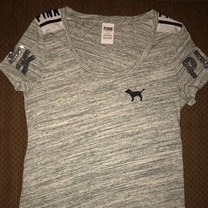 NWOT PINK bling tee large